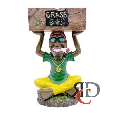 JAMAICAN MAN ASHTRAY 18" LARGE 1CT